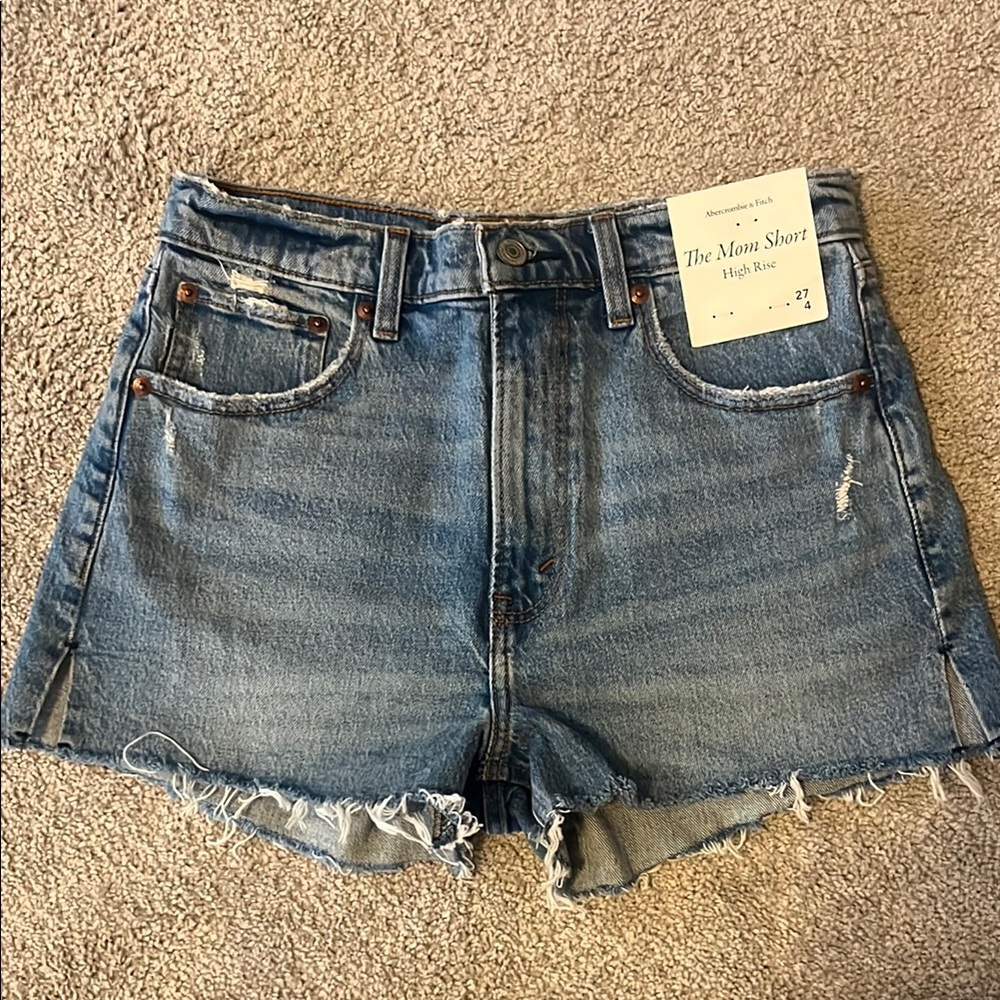 Abercrombie & Fitch Women's High Rise Denim Shorts